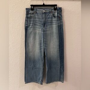 American Eagle Outfitters Two Tone Wide Leg jeans